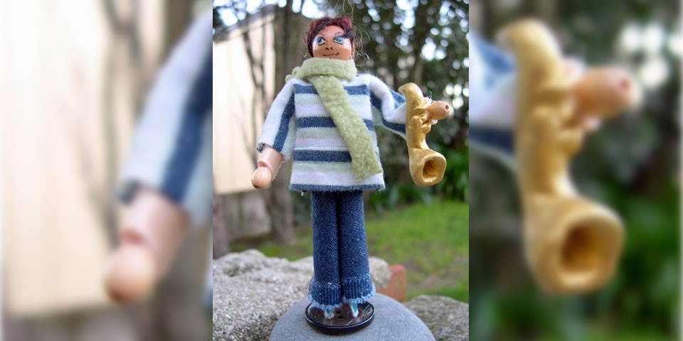 Boy with saxophone
